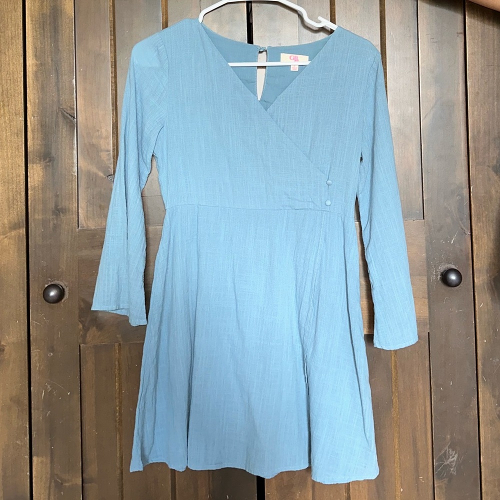 Gb girls long sleeve crossover dress